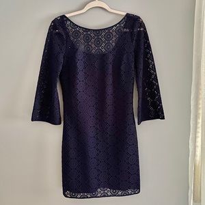 Navy Lilly Pulitzer Lace Dress, WORN ONCE!